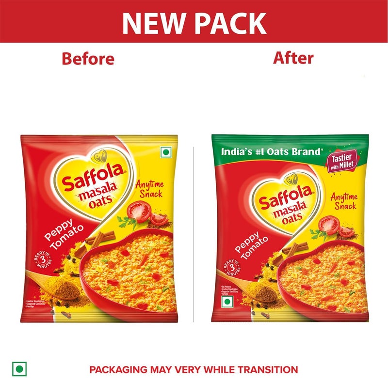 Saffola Masala Oats - Peppy Tomato, 39 gm - Image 3